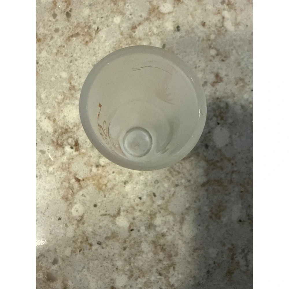 Sauza Tequila Frosted Shot Glass Let There Be Sauza Orange Lightning Bolt 4 Inch